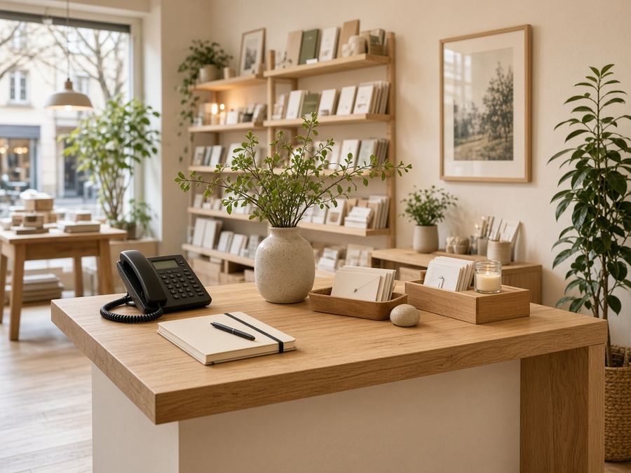 Contact desk at Studio Genereclis in Luxembourg City
